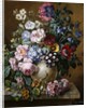 A Vase of Flowers on a Ledge by Camille de Chantereine