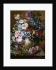 A Vase of Flowers on a Ledge by Camille de Chantereine