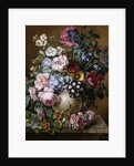A Vase of Flowers on a Ledge by Camille de Chantereine