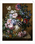 A Vase of Flowers on a Ledge by Camille de Chantereine