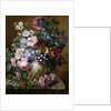 A Vase of Flowers on a Ledge by Camille de Chantereine