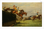 The Grand National Steeplechase: Really True and Forbia at Beecher's Brook by John Sanderson-Wells