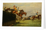 The Grand National Steeplechase: Really True and Forbia at Beecher's Brook by John Sanderson-Wells