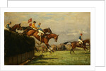 The Grand National Steeplechase: Really True and Forbia at Beecher's Brook by John Sanderson-Wells
