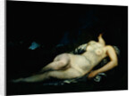 Sleeping female nude by Gustave Courbet