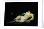 Sleeping female nude by Gustave Courbet
