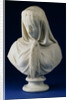 A Marbled Bust of a Veiled Woman by Giovanni Battista Lombardi