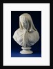 A Marbled Bust of a Veiled Woman by Giovanni Battista Lombardi