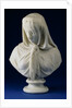 A Marbled Bust of a Veiled Woman by Giovanni Battista Lombardi