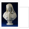 A Marbled Bust of a Veiled Woman by Giovanni Battista Lombardi