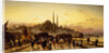 Dusk on the Galata Bridge and theYeni Valide Djami, Constantinople by Hermann David Soloman