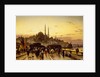 Dusk on the Galata Bridge and theYeni Valide Djami, Constantinople by Hermann David Soloman