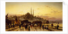 Dusk on the Galata Bridge and theYeni Valide Djami, Constantinople by Hermann David Soloman