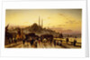 Dusk on the Galata Bridge and theYeni Valide Djami, Constantinople by Hermann David Soloman