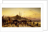 Dusk on the Galata Bridge and theYeni Valide Djami, Constantinople by Hermann David Soloman