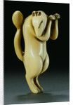 Ivory Netsuke of a Fox by Anonymous
