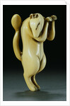 Ivory Netsuke of a Fox by Anonymous