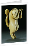 Ivory Netsuke of a Fox by Anonymous