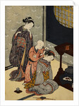 Night Rain on the Daisu by Harunobu