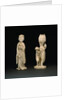 Ivory Figure Group, Meiji Period by Shibayuki and Large Ivory Female Figure, Meiji Period by Hidehiro
