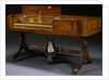 Classical Inlaid Mahogany and Brass, Inlaid Pianoforte by Gibson and Davis by Anonymous