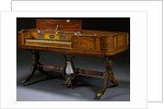 Classical Inlaid Mahogany and Brass, Inlaid Pianoforte by Gibson and Davis by Anonymous