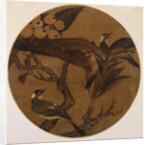 Magpies on a Pipa Branch by Anonymous