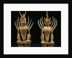 Pair of Red Pottery Figures of Earth Spirits from the Tang Dynasty by Anonymous