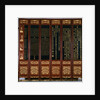 Lacquered Japanese Screen with Chinese Text by Anonymous