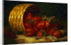 Painting of Strawberries in a Wicker Basket on a Ledge by Eloise Henriet Stannard