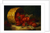 Painting of Strawberries in a Wicker Basket on a Ledge by Eloise Henriet Stannard