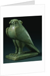 A Chlorite Falcon Amulet. Late Period, Dynasty XXVI-XXX (664-343 B.C.) by Anonymous