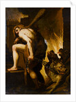 Hercules Dragging Cerberus from Hell Attributed to Domenico Pedrini by Anonymous