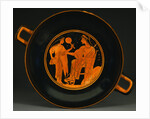 Interior View of An Attic Red-Figured Kylix with Athena Preparing the Judgement of Paris Attributed to Colmar Painter by Anonymous
