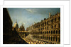 View of the Court of Ducale Palace and the backside of The (San Marcos) Basilica by Michele Marieschi