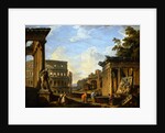 A Capriccio of Classical Ruins in Rome by Giovanni Paolo Panini