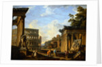 A Capriccio of Classical Ruins in Rome by Giovanni Paolo Panini