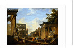 A Capriccio of Classical Ruins in Rome by Giovanni Paolo Panini