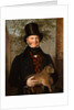 Portrait of Edward Cross Holding a Lion Cub by Jacques- Laurent Agasse