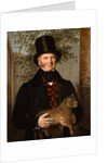 Portrait of Edward Cross Holding a Lion Cub by Jacques- Laurent Agasse