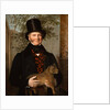Portrait of Edward Cross Holding a Lion Cub by Jacques- Laurent Agasse