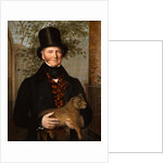 Portrait of Edward Cross Holding a Lion Cub by Jacques- Laurent Agasse