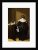 Painting of a Woman Seen From Behind and Holding a Letter by Pieter Codde