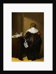 Painting of a Woman Seen From Behind and Holding a Letter by Pieter Codde