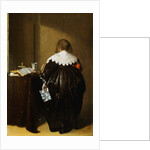 Painting of a Woman Seen From Behind and Holding a Letter by Pieter Codde