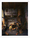 A Barber Surgeon Tending a Peasant's Foot by Isaack Koedijk