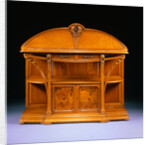 Carved Mahogany, Oak and Marquetry Server by Louis Majorelle