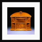 Carved Mahogany, Oak and Marquetry Server by Louis Majorelle