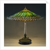 Lotus Leaded Glass and Bronze Table Lamp by Tiffany Studios by Anonymous