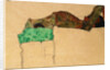 Reclining Male Nude with Green Clothes (Self Portrait) by Egon Schiele
